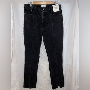 Abercrombie front seam split hem jeans
